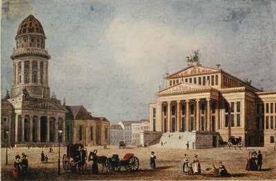 Il Teatro Reale e la Nuova Chiesa, 1833 da German School